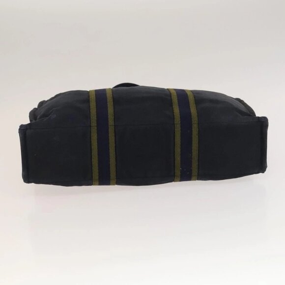 HERMES Fourre Tout MM Tote Bag Canvas 2Set Navy Black - Picture 13 of 16